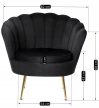 Fotel fekete színben, velúr kárpittal. ANGEL