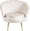 Fotel krém színben, velúr kárpittal. ANGEL