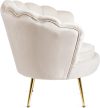 Fotel krém színben, velúr kárpittal. ANGEL