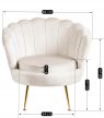 Fotel krém színben, velúr kárpittal. ANGEL
