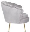 Fotel szürke színben, velúr kárpittal. ANGEL