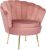 Fotel rózsaszín velúr kárpitozással - ANGEL