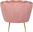 Fotel rózsaszín velúr kárpitozással - ANGEL