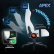 Gaming forgószék fehér színben APEX