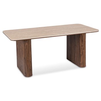   Téglalap alakú étkezőasztal 180 cm méretben, travertin/dió színben ARAMIS