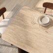 Téglalap alakú étkezőasztal 180 cm méretben, travertin/dió színben ARAMIS