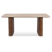 Téglalap alakú étkezőasztal 180 cm méretben, travertin/dió színben ARAMIS