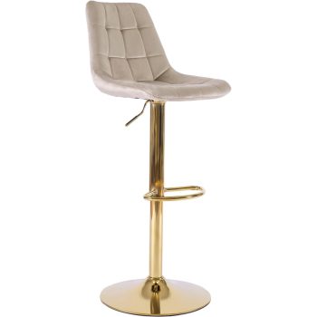 ARCOS Bar Stool Beige Velvet