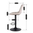 ARCOS 2 bárszék bézs bársony
