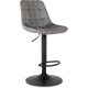 ARCOS Set of 2 Bar Stools Grey Velvet