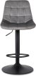 ARCOS Set of 2 Bar Stools Grey Velvet