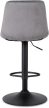 ARCOS Set of 2 Bar Stools Grey Velvet