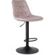 Set of 2 bar stools ARCOS pink velvet