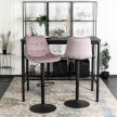 Set of 2 bar stools ARCOS pink velvet