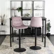 Set of 2 bar stools ARCOS pink velvet
