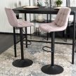 Set of 2 bar stools ARCOS pink velvet