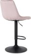 Set of 2 bar stools ARCOS pink velvet