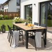 ARGOS kerti asztal 160-210 cm, tölgy-fekete