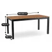 ARGOS kerti asztal 160-210 cm, tölgy-fekete