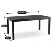 ARGOS kerti asztal 160-210 cm, sötétszürke tölgy-fekete