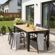 ARGOS kerti asztal 160-260 cm, tölgy-fekete