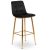 Bar stool ARIEL black velvet