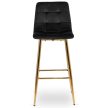 Bar stool ARIEL black velvet