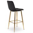 Bar stool ARIEL black velvet