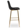 Bar stool ARIEL black velvet