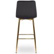 Bar stool ARIEL black velvet