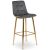 Bar stool ARIEL grey velvet