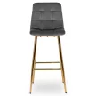 Bar stool ARIEL grey velvet