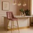 Bar stool ARIEL pink velvet