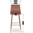 Bar stool ARIEL pink velvet