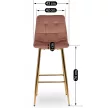 Bar stool ARIEL pink velvet