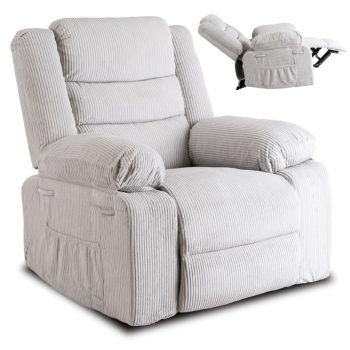 Recliner armchair ARTURO grey corduroy