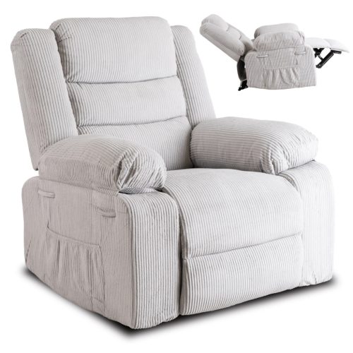 Recliner armchair ARTURO grey corduroy