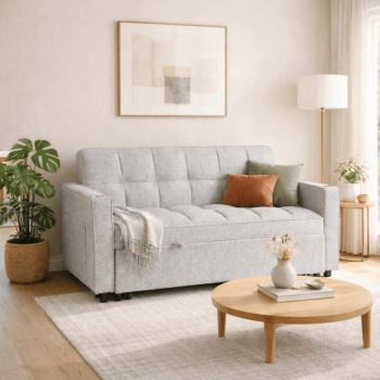 Étkezőasztal SKUBI bővíthető 120-160 cm, kasmír