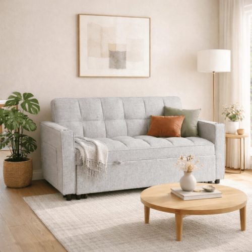 Étkezőasztal SKUBI bővíthető 120-160 cm, kasmír