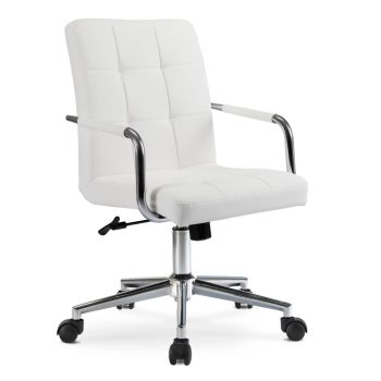 Forgószék ifjúsági fehér ökobőr. ASTRO