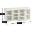 Shoe cabinet AXEL 104 cm white