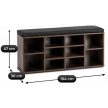 Shoe cabinet AXEL 104 cm rustic oak and black