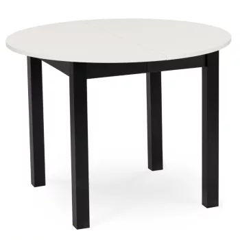   Bővíthető étkezőasztal 102–142 cm fehér / fekete színkombinációban – HARRY