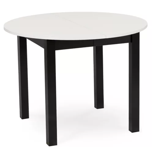 Bővíthető étkezőasztal 102–142 cm fehér / fekete színkombinációban – HARRY
