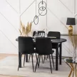 Bővíthető étkezőasztal 102–142 cm fekete színben – HARRY