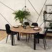 Bővíthető étkezőasztal 102–142 cm Craft tölgy / fekete színkombinációban – HARRY – ME-B-HARRY-DC-CZ-S