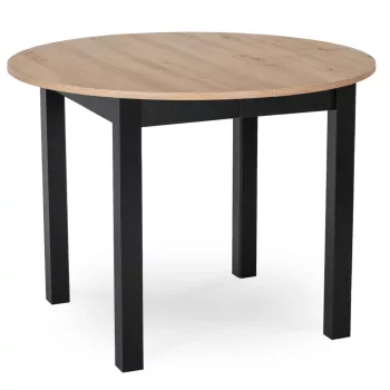   Bővíthető étkezőasztal 102–142 cm Riviera tölgy / fekete színkombinációban – HARRY