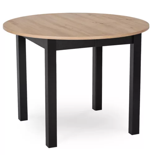 Bővíthető étkezőasztal 102–142 cm Riviera tölgy / fekete színkombinációban – HARRY