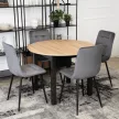 Bővíthető étkezőasztal 102–142 cm Riviera tölgy / fekete színkombinációban – HARRY