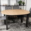 Bővíthető étkezőasztal 102–142 cm Riviera tölgy / fekete színkombinációban – HARRY